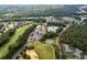 An aerial view showcases the community's extensive amenities, including a pool, tennis courts, and a playground at 420 Gold Xing, Canton, GA 30114