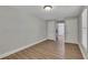 This bedroom features hardwood floors, neutral walls, and multiple closets at 420 Gold Xing, Canton, GA 30114
