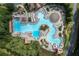 Large community pool area with multiple pools, water features, and ample seating for residents at 420 Gold Xing, Canton, GA 30114