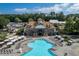 Beautiful community pool area with umbrella-covered lounge chairs, perfect for relaxation and recreation at 420 Gold Xing, Canton, GA 30114