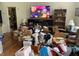 Living room with lots of boxes and clutter at 590 Killian Road Rd, Canton, GA 30114