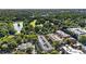 Stunning aerial view of apartment buildings near lush green spaces and a serene lake in a vibrant urban setting at 1055 Piedmont Ne Ave # 401, Atlanta, GA 30309