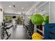 Community gym with treadmills, elliptical, free weights, and mirrored walls for a full workout experience at 1055 Piedmont Ne Ave # 401, Atlanta, GA 30309
