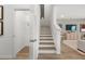 Entryway featuring a stairway leading to the home's upper level at 229 Paisley Way, Locust Grove, GA 30248