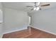 Spacious room features hardwood floors, ceiling fan, and plenty of light at 3357 Huntwood Ct, Decatur, GA 30034
