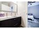 Modern bathroom features a sleek vanity with a contemporary sink and fixtures, offering a stylish and functional space at 5200 Peachtree Rd # 1104, Atlanta, GA 30341
