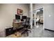 This office features a large desk and mirrored doorway for a flexible work environment at 5200 Peachtree Rd # 1104, Atlanta, GA 30341