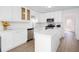 Modern kitchen with white cabinets, stainless steel appliances, and a center island at 5050 Brownwood Dr, Powder Springs, GA 30127