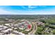 Wide aerial shot with lush surroundings of community featuring tree lined streets and vibrant surroundings at 102 Grand Cres, Alpharetta, GA 30009
