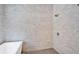 Walk-in shower showcases the shower head, faucet, and tiling at 102 Grand Cres, Alpharetta, GA 30009