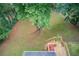 Aerial view of the backyard with wooden deck at 3076 Montheath Pass, Duluth, GA 30096