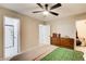 Cozy bedroom includes a view of the ensuite bathroom at 3076 Montheath Pass, Duluth, GA 30096