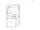 Floor plan showing the kitchen, living, and dining area layout on the first floor at 631 Skytop Dr, Cumming, GA 30040