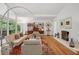 Bright living room with modern decor, fireplace, and natural light at 2072 Castleway Ne Dr, Atlanta, GA 30345