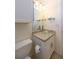 Modern bathroom featuring a glass bowl sink, granite countertop, and storage at 1305 Bramlett Forest Trail Southeast Trl, Lawrenceville, GA 30045