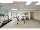 Finished basement with lots of natural light, fitness equipment, and storage at 508 Hastings Dr, Peachtree City, GA 30269