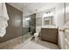 Modern bathroom with glass enclosed shower at 508 Hastings Dr, Peachtree City, GA 30269