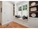 Cozy breakfast nook with window seat and built-in shelving at 508 Hastings Dr, Peachtree City, GA 30269