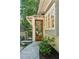 Close up of the front door and stone pathway leading to the entrance at 508 Hastings Dr, Peachtree City, GA 30269