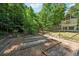 Grounds feature a garden and expansive fenced-in area, surrounded by mature trees in a tranquil setting at 508 Hastings Dr, Peachtree City, GA 30269