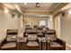Home theater room equipped with tiered seating and a projector at 1239 Side Step Trace, Lawrenceville, GA 30045