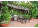 Outdoor dining area with patio, grill, manicured landscape and pergola at 3657 Peachtree Ne Rd # 4A, Atlanta, GA 30319