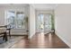Bright foyer with hardwood floors and an elegant front door at 3860 Oxford Park Ln, Cumming, GA 30040
