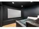 Movie room with large screen, projector and seating at 5714 Braddock Ct, Atlanta, GA 30350