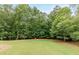 Beautiful green backyard surrounded by mature trees at 930 Shepards Ct, Roswell, GA 30075