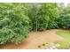 Large backyard with mature trees and lush greenery, offering privacy and space for outdoor activities at 930 Shepards Ct, Roswell, GA 30075