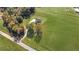Expansive aerial view of a home on a large, green lot surrounded by lush trees and a winding driveway at 102 Red Oak Ln, Carrollton, GA 30116