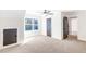 Cozy bedroom featuring neutral carpet, bright white trim, and two closets at 102 Red Oak Ln, Carrollton, GA 30116