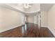 Large bedroom with hardwood floors, recessed lights, and a ceiling fan at 550 Vinings Springs Se Dr, Smyrna, GA 30126