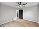 Bedroom boasts new floors, closet, ceiling fan and lots of natural light at 5414 Iris Sw Dr, Mableton, GA 30126