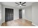 Bedroom boasts new floors, closet, ceiling fan and natural light at 5414 Iris Sw Dr, Mableton, GA 30126