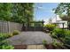 Backyard space features a pergola and private garden area at 1860 Anjaco Nw Rd, Atlanta, GA 30309