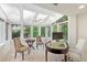 Bright sunroom features a glass ceiling, windows, office space and seating area with a view at 1036 Oxford Ne Rd, Atlanta, GA 30306