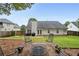 Relaxing backyard featuring a brick patio with a fire pit and comfortable seating, perfect for enjoying the outdoors at 192 Sandhurst Ct, Suwanee, GA 30024