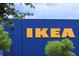IKEA store front sign against a blue background at 400 17Th St # 2325, Atlanta, GA 30363