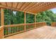 Wooden deck with pergola overlooking trees at 2132 Wrights Mill Ne Cir, Atlanta, GA 30324