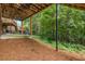 View from under deck showcases the lush greenery of the backyard and a small patio area at 2132 Wrights Mill Ne Cir, Atlanta, GA 30324