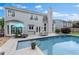 Spacious backyard featuring a large pool, patio, and well-maintained landscaping for outdoor enjoyment at 520 Weatherend Ct, Johns Creek, GA 30022