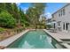 Inviting backyard featuring a sparkling pool and landscaped patio at 520 Weatherend Ct, Johns Creek, GA 30022