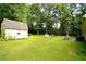 This backyard includes a storage building and grassy area at 3854 Bright Star Road, Douglasville, GA 30135