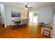 Dining room with access to the backyard, a ceiling fan, and natural light at 3854 Bright Star Road, Douglasville, GA 30135