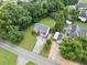 Aerial view of a charming house with a spacious yard and in-ground swimming pool at 173 Cline Smith Ne Rd, Cartersville, GA 30121