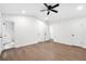Spacious main bedroom features hardwood flooring and two entry doors at 630 Pennylake Ct, Stone Mountain, GA 30087