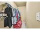 This walk-in closet features wire shelving and ample storage space for clothing and other personal items at 3059 Brookgreen Trl, Lawrenceville, GA 30043