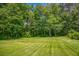 Spacious, well-maintained backyard surrounded by lush trees at 2680 Bay Ridge Dr, Loganville, GA 30052