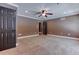Bedroom featuring plush carpeting, recessed lighting, ceiling fan, and painted trim at 2680 Bay Ridge Dr, Loganville, GA 30052